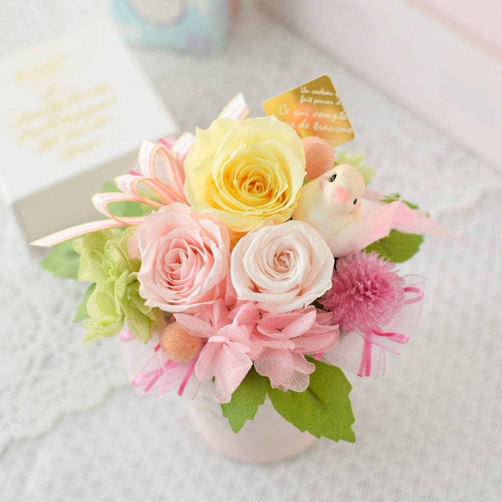 Rose Palette with Bird