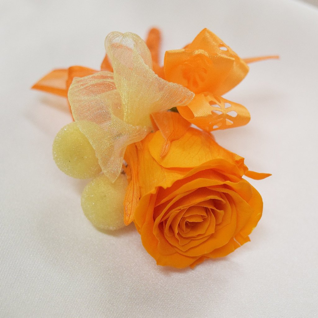 Boutonnieres (B10) - Orange & Yellow
