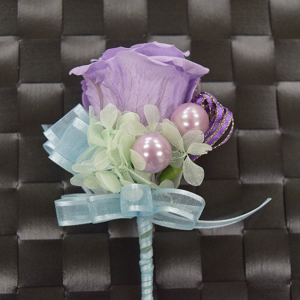 Wrist Corsage (WC17) - Lavender & Light Green