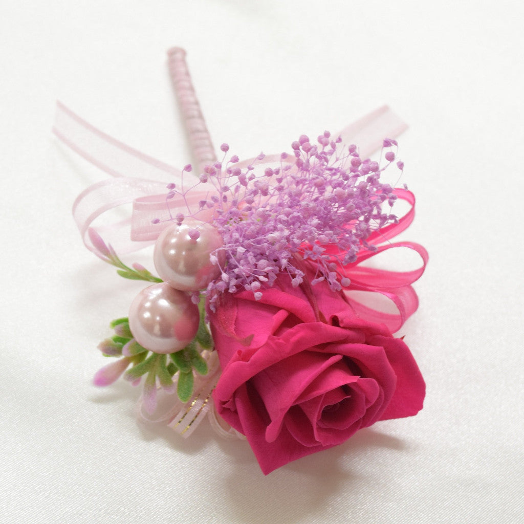 Wrist Corsage (WC22) - Violet Red & Lavender