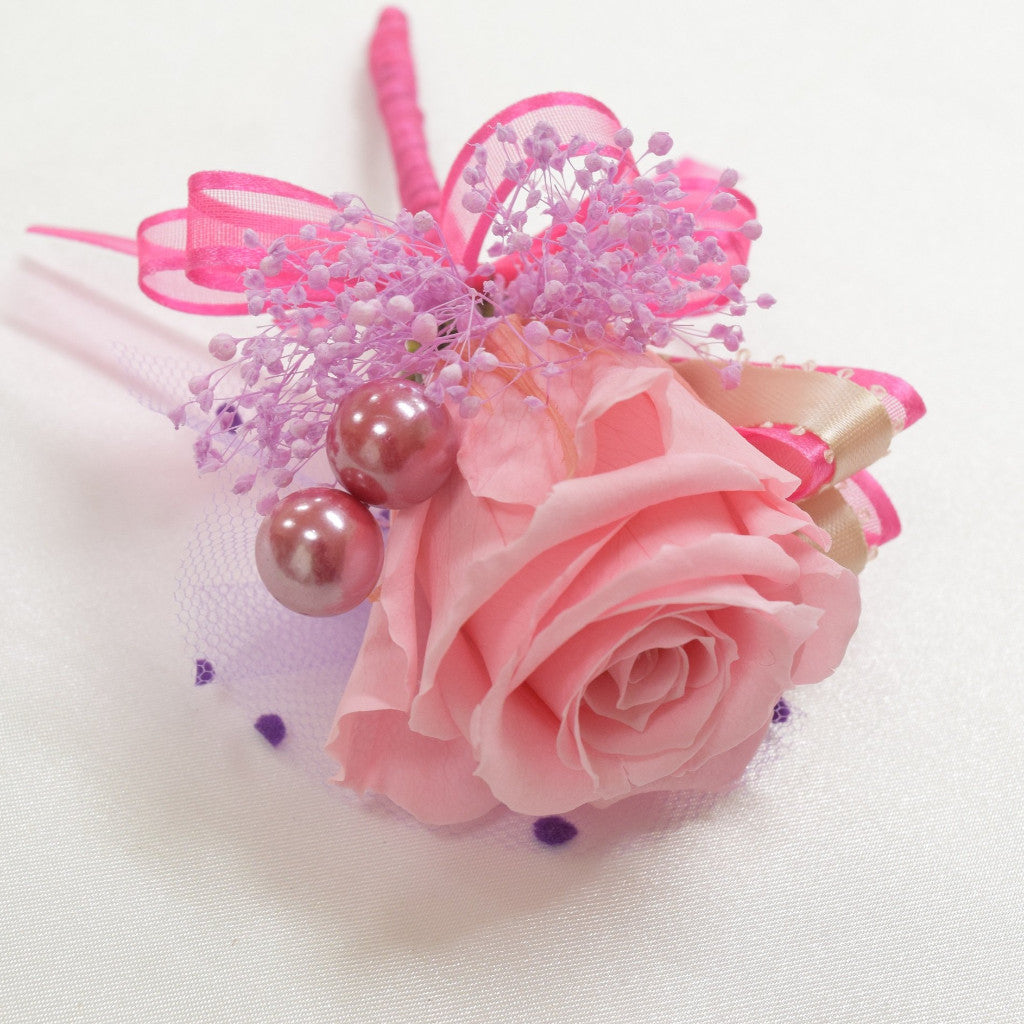 Wrist Corsage (WC23) - Pink & Red Violet