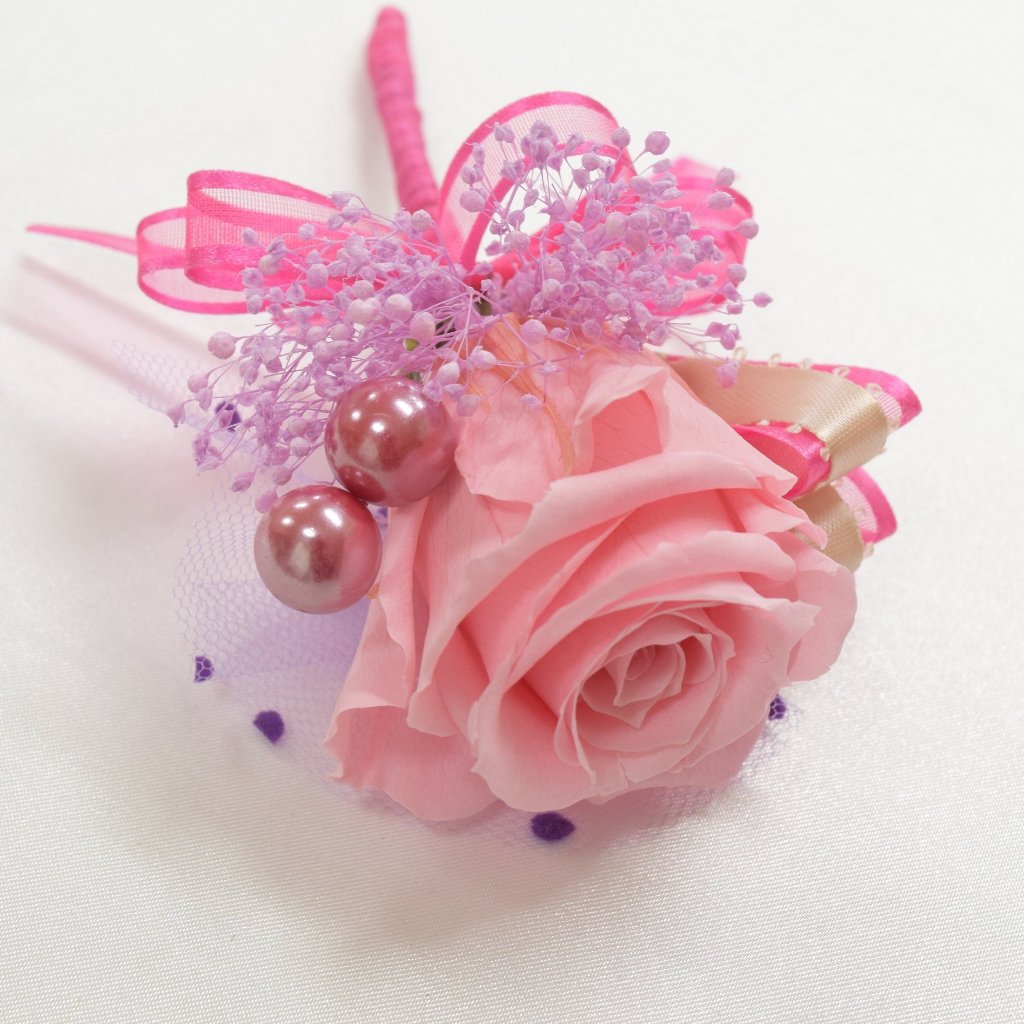 Boutonnieres (B23) - Pink & Red Violet