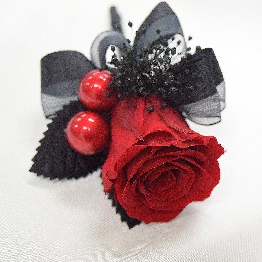 Boutonnieres (B09) - Red & Black