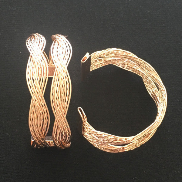 Wrist Corsage (WC01-RGB) - Ivory Beige / Rose Gold Bracelet