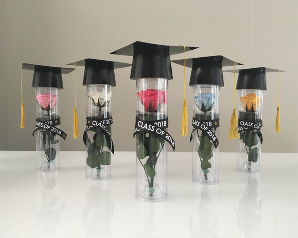 Stem Rose - Short + Graduation Cap