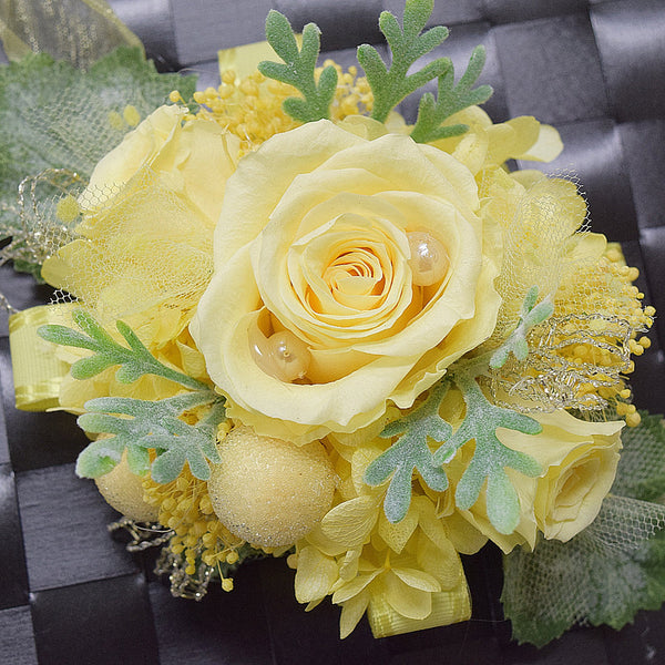 Wrist Corsage (WC24) - Soft Yellow
